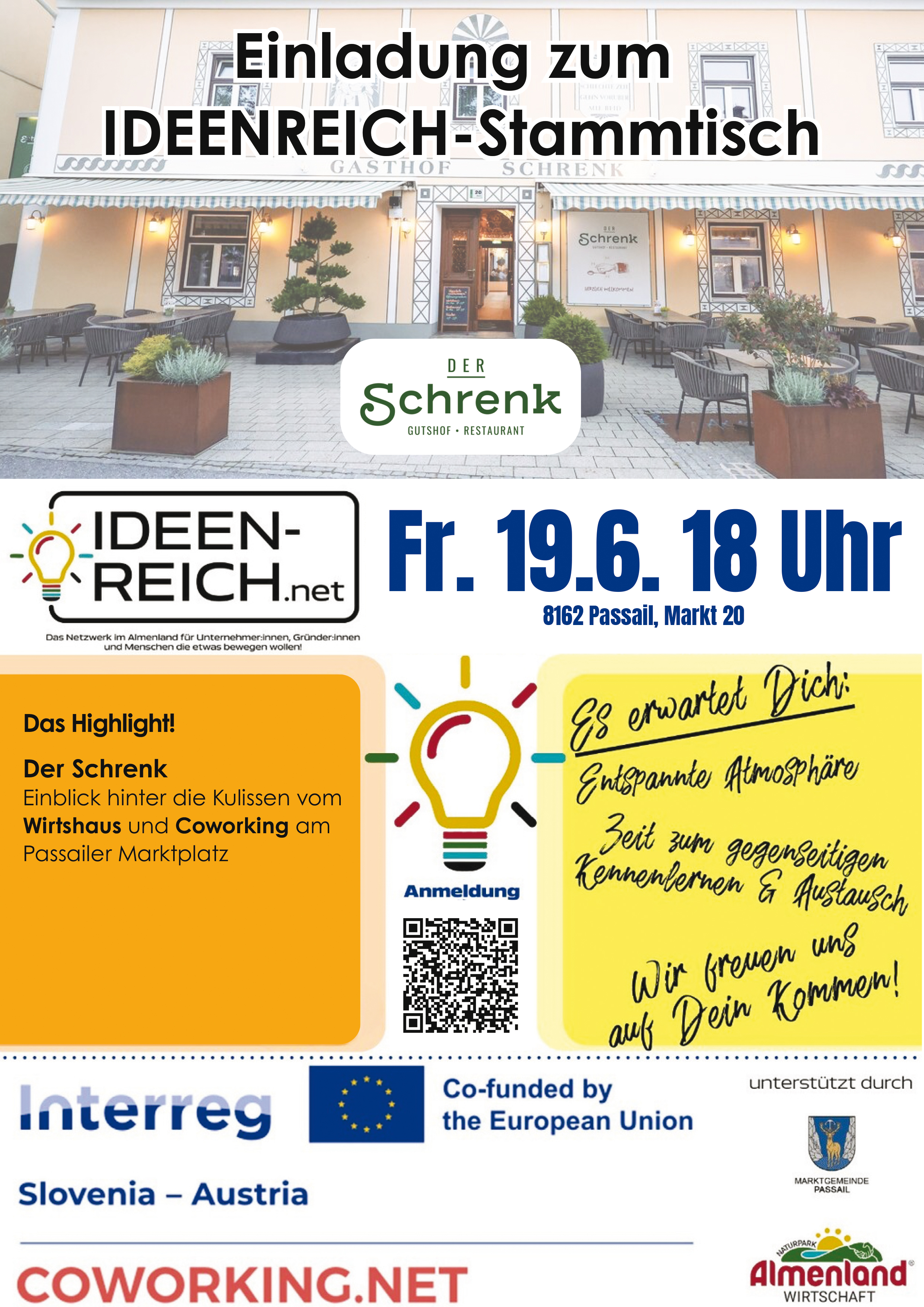 Ideenreich Stammtisch Der Schrenk Thema Co-Working